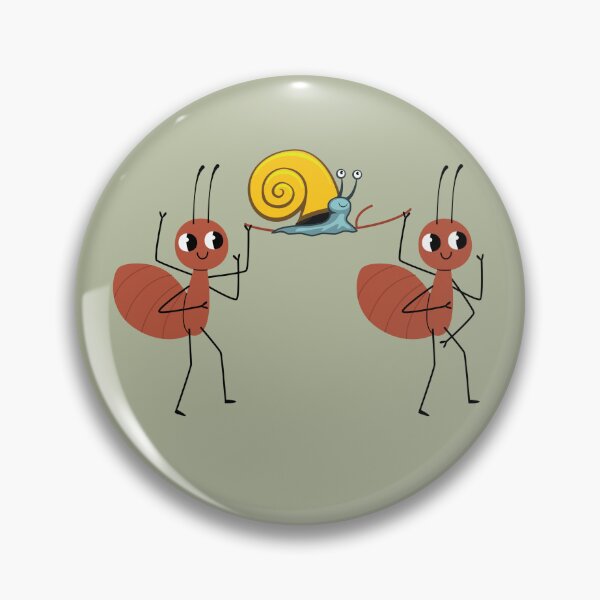 Item preview, Cute Ants Carrying Happy Snail  designed and sold by TeoraMotif Studio.