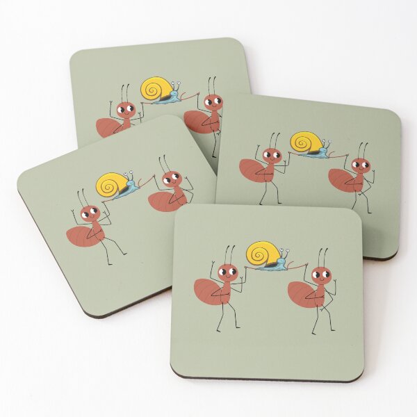 Item preview, Cute Ants Carrying Happy Snail  designed and sold by TeoraMotif Studio.