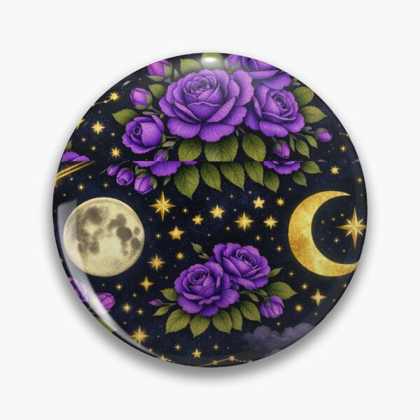 Item preview, Celestial Purple Rose pattern- Aesthetic floral pattern design  designed and sold by RiseFemmedom.