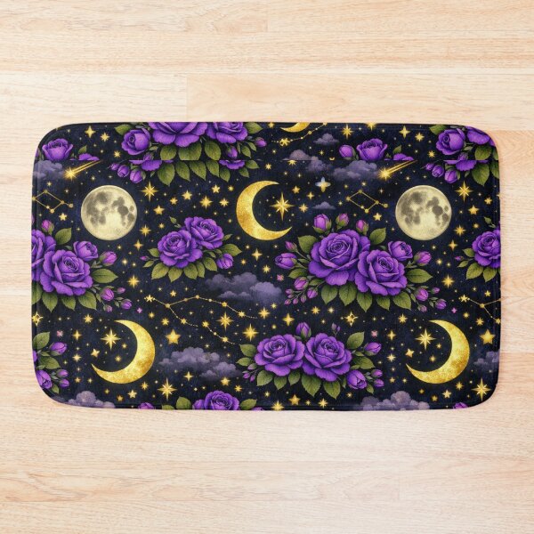 Item preview, Celestial Purple Rose pattern- Aesthetic floral pattern design  designed and sold by RiseFemmedom.