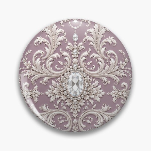Item preview, Mauve, Diamonds & Wheat Rococo - Square designed and sold by DesignsByPrnces.