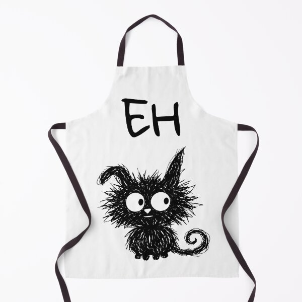 Item preview, Black Cat Eh Mood | Minimalist Doodle Cat Meme designed and sold by moodiecatshop.