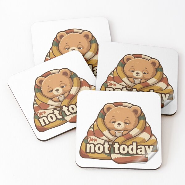 Item preview, Not Today Sticker | Lazy Cozy Mood designed and sold by CutePlix.