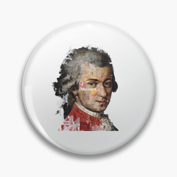 Item preview, Mozart – Collage Portrait Art Print | Classical Music Contemporary Pop Art Poster designed and sold by OzzFrequency.