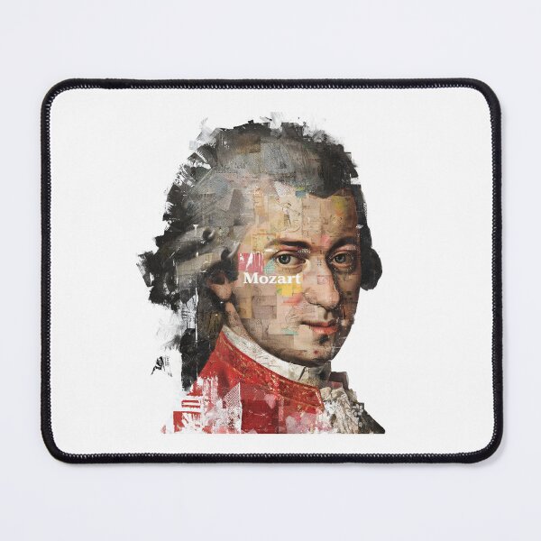 Item preview, Mozart – Collage Portrait Art Print | Classical Music Contemporary Pop Art Poster designed and sold by OzzFrequency.