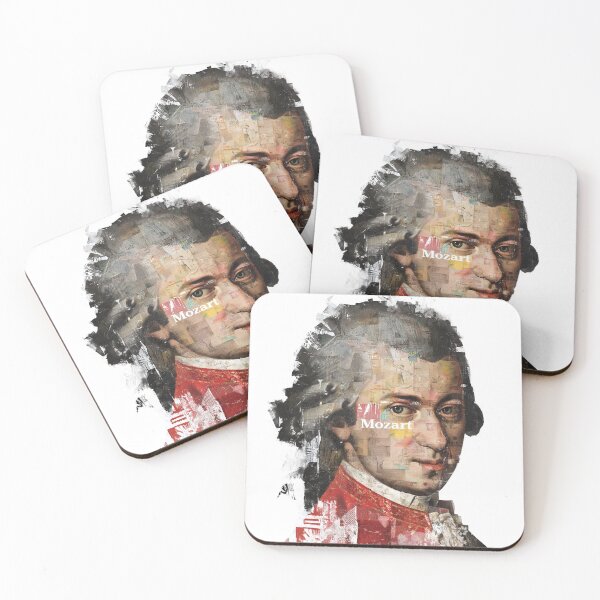 Item preview, Mozart – Collage Portrait Art Print | Classical Music Contemporary Pop Art Poster designed and sold by OzzFrequency.