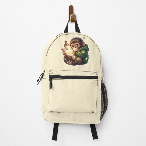 Item preview, Curious Baby Monkey Reading by Fireflies designed and sold by MythicCotton.