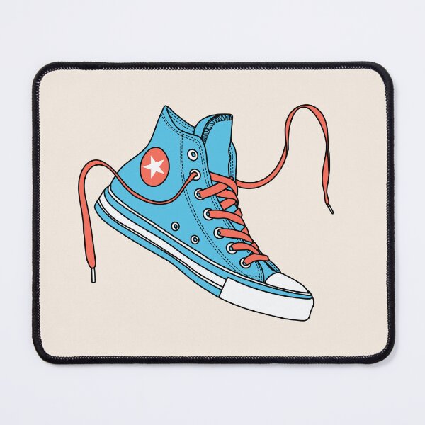 Item preview, Aqua and bitter orange high tops designed and sold by MickeyEdwards.