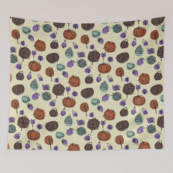 Item preview, Cosy Autumn Vibes Seamless Repeat Pattern — Fall Colourway designed and sold by Claire_Brown.