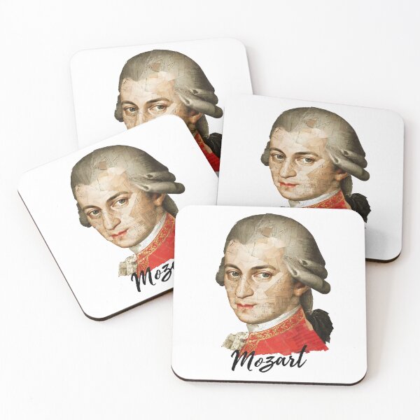 Item preview, Mozart – Collage Portrait Art Print | Classical Music Contemporary Pop Art Poster designed and sold by OzzFrequency.