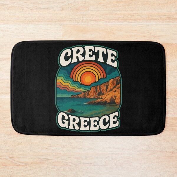 Item preview, Crete Greece Island Coast Retro Trippy Art designed and sold by TomFrontierArt.