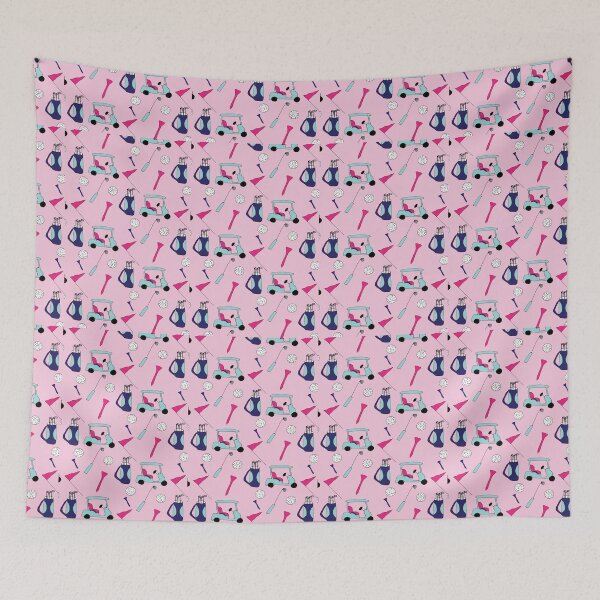 Item preview, Country Club Chic Pattern | Cute Golf Icons on Pink designed by KEESH designed and sold by 914Design.