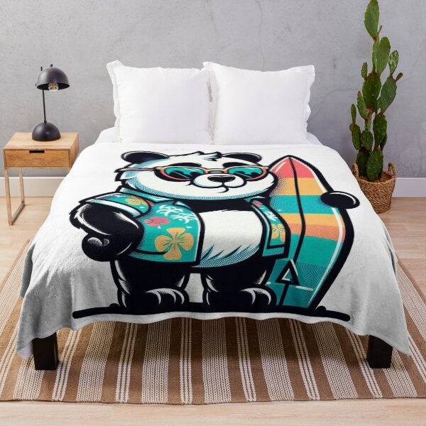 Item preview, Surfing Panda Bear designed and sold by Retro@nimals.