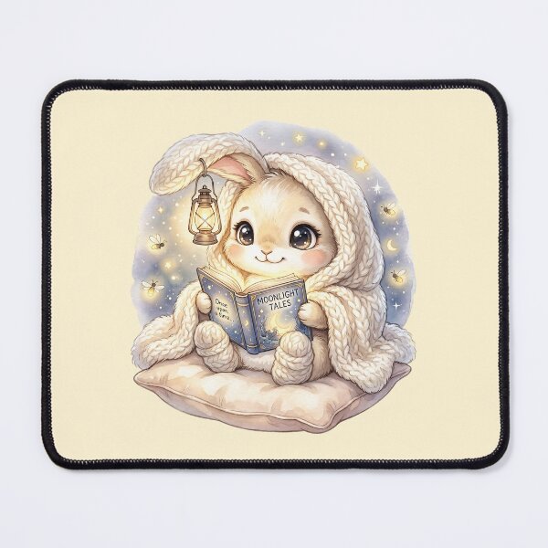 Item preview, Moonlight Bunny Reading Storytime designed and sold by MythicCotton.