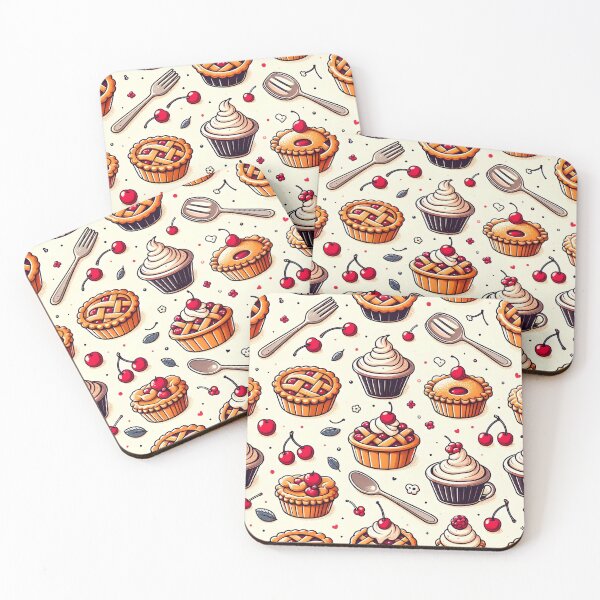 Artikelvorschau, Kirsch-Cupcake-Küchenmuster entworfen und verkauft von Apex Designs.