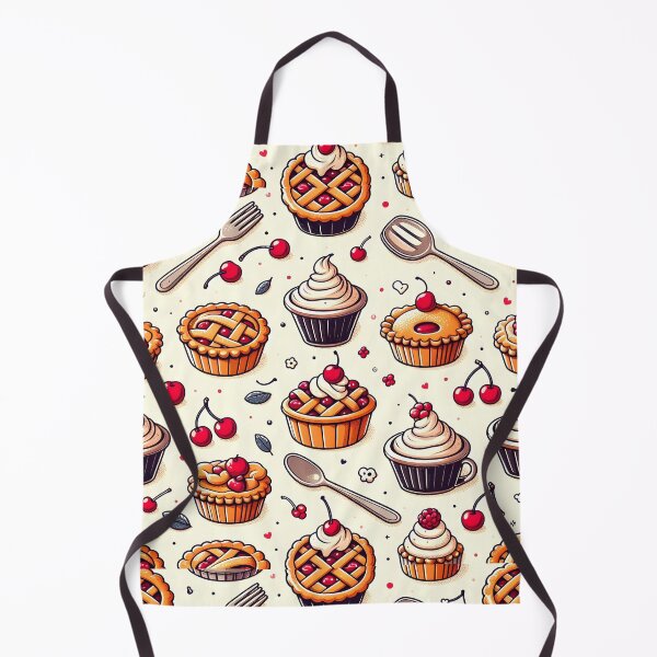 Artikelvorschau, Kirsch-Cupcake-Küchenmuster entworfen und verkauft von Apex Designs.