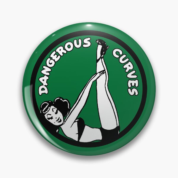 Item preview, Dangerous Curves Rockabilly Hot Rod Vintage Pin Up Rebel Girl Pop Art designed and sold by wmxdesign.