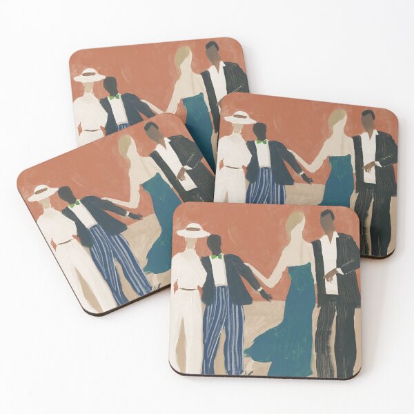 Item preview, Stylish Group Dancing Sunset Painting Print designed and sold by Maisonsucces.