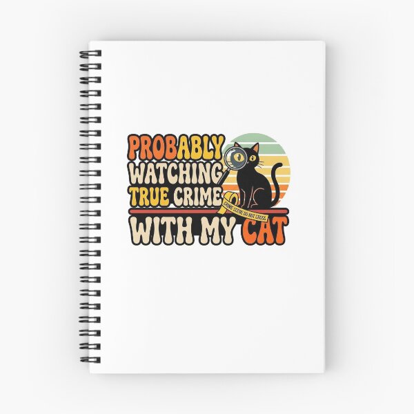 Item preview, probably watching true crime with my cat designed and sold by medojerrari79.
