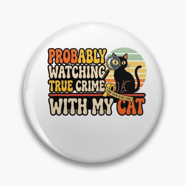 Item preview, probably watching true crime with my cat designed and sold by medojerrari79.