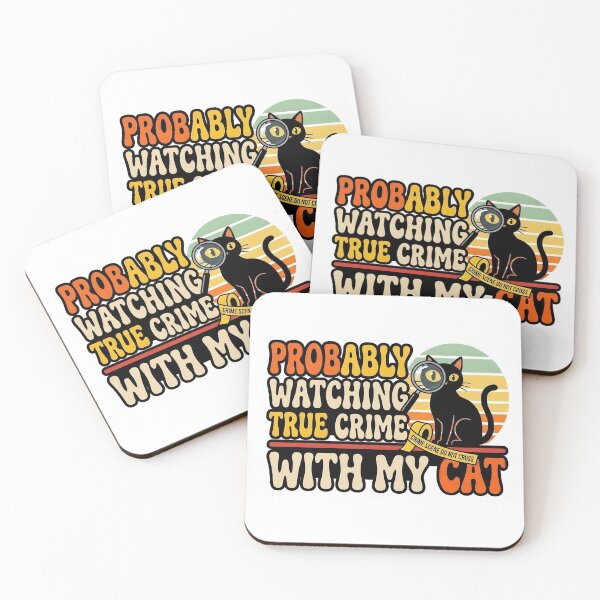 Item preview, probably watching true crime with my cat designed and sold by medojerrari79.