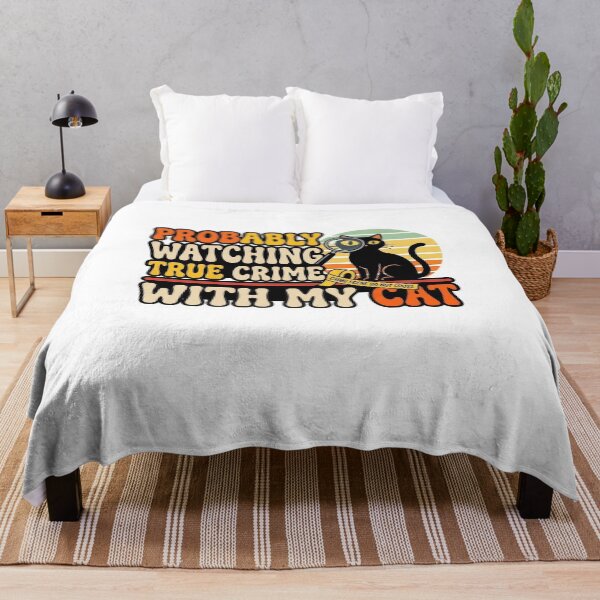 Item preview, probably watching true crime with my cat designed and sold by medojerrari79.