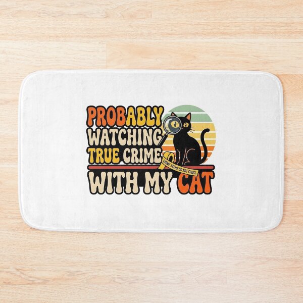 Item preview, probably watching true crime with my cat designed and sold by medojerrari79.