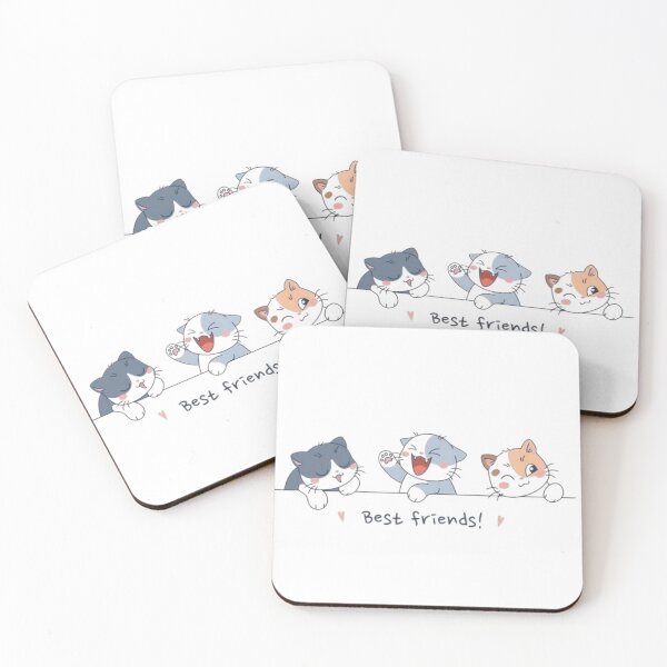 Item preview, Kawaii Best Friends Cats | Cute Chibi Kittens Peek-a-Boo Art designed and sold by ZairDesign.