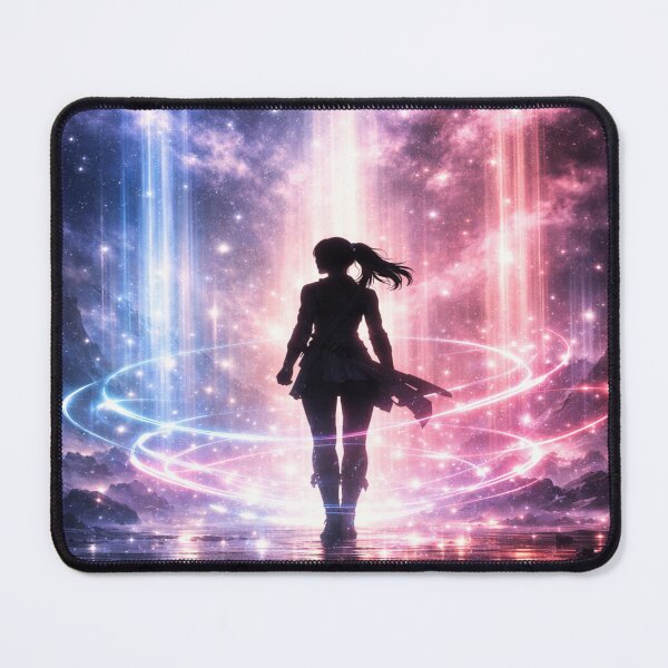 Item preview, The Galactic Awakening – Cosmic Anime Girl Nebula Art designed and sold by ZINO WORLD.