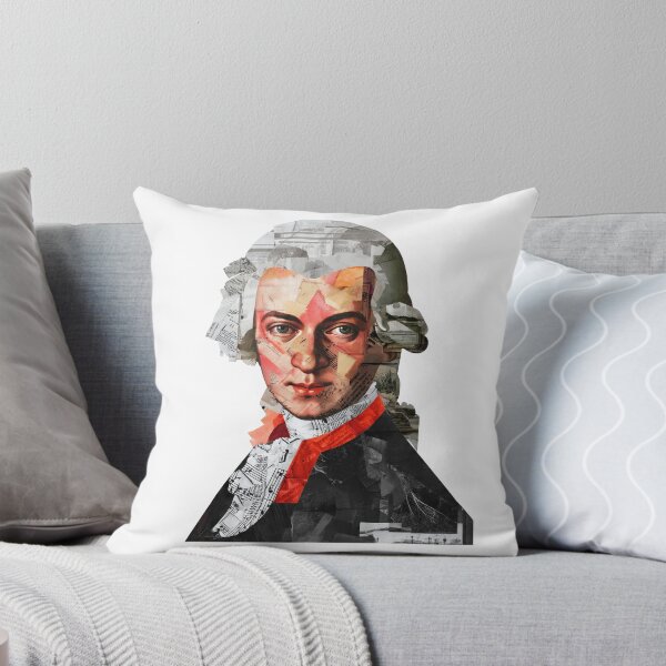 Item preview, Mozart – Collage Portrait Art Print | Classical Music Contemporary Pop Art Poster designed and sold by OzzFrequency.