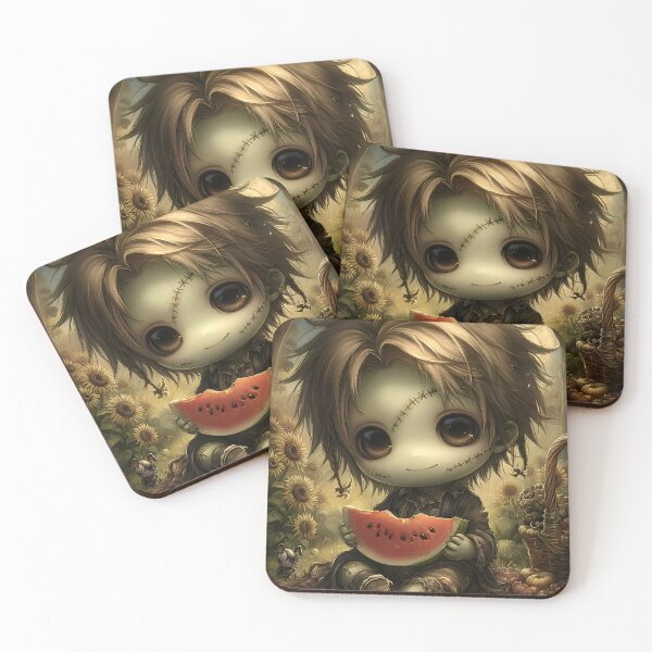 Item preview, Zombie Picnic | Cute Summerween Goth Art Print designed and sold by InkAndGloom.