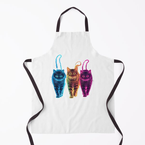 Item preview, Electric Blue, Gold, and Pink Neon Cats designed and sold by Pani Kara.
