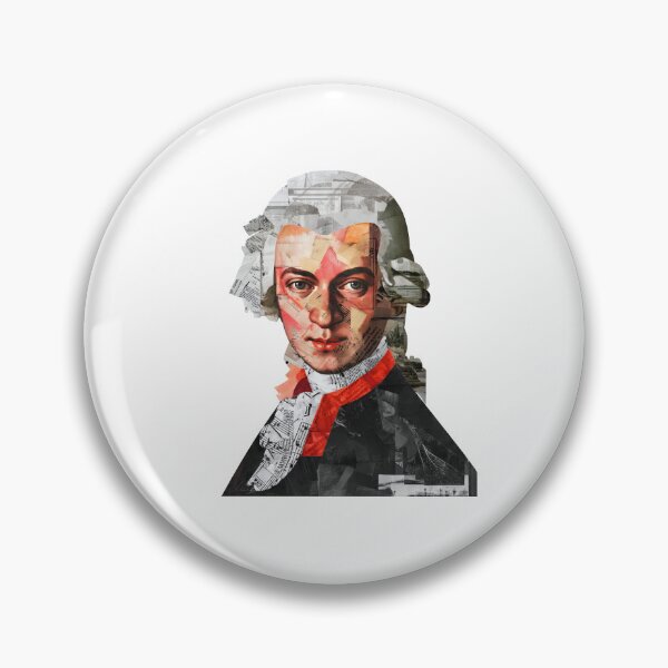 Item preview, Mozart – Collage Portrait Art Print | Classical Music Contemporary Pop Art Poster designed and sold by OzzFrequency.