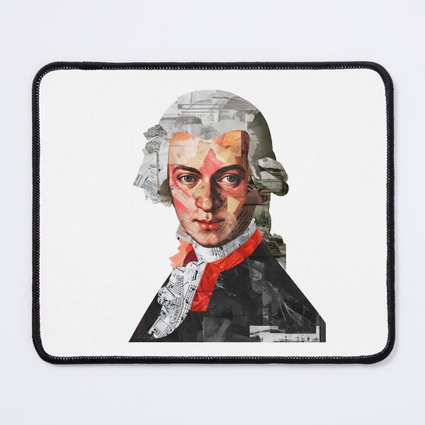 Item preview, Mozart – Collage Portrait Art Print | Classical Music Contemporary Pop Art Poster designed and sold by OzzFrequency.