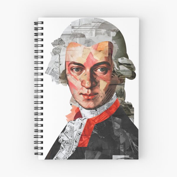 Item preview, Mozart – Collage Portrait Art Print | Classical Music Contemporary Pop Art Poster designed and sold by OzzFrequency.