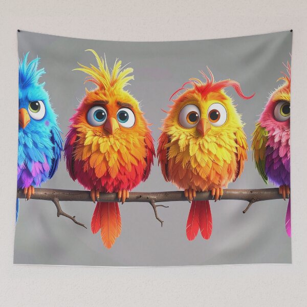 Item preview, Cute Colorful Parrot on Branch designed and sold by BetweenForms.