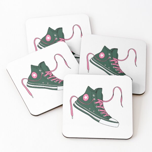Item preview, Forest & bubblegum high tops designed and sold by MickeyEdwards.