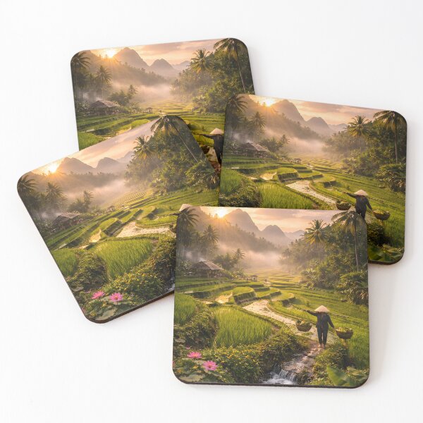 Item preview, Golden Rice Terrace Sunrise designed and sold by Yomere.