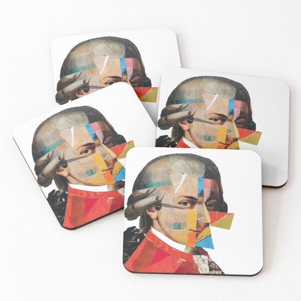 Item preview, Mozart – Collage Portrait Art Print | Classical Music Contemporary Pop Art Poster designed and sold by OzzFrequency.