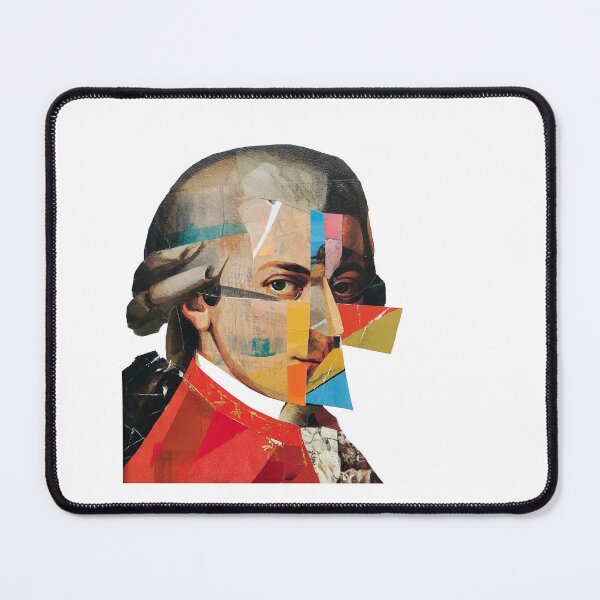 Item preview, Mozart – Collage Portrait Art Print | Classical Music Contemporary Pop Art Poster designed and sold by OzzFrequency.