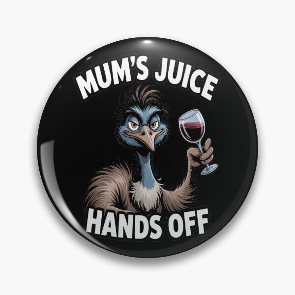 Item preview, Mum’s Juice Hands Off Emu – Funny Wine Mum Cartoon Design designed and sold by stickercuffs.