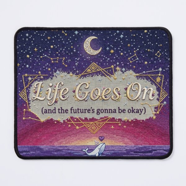 Item preview, Ukrainian Cross-Stitch Night: Life Goes On Affirmation designed and sold by NadinGerasi.