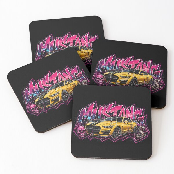 Item preview, Mustang Shelby GT500 Street Art - Yellow Muscle Car Graffiti Design designed and sold by SasquatchTrail.