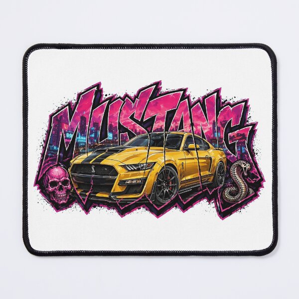 Item preview, Mustang Shelby GT500 Street Art - Yellow Muscle Car Graffiti Design designed and sold by SasquatchTrail.
