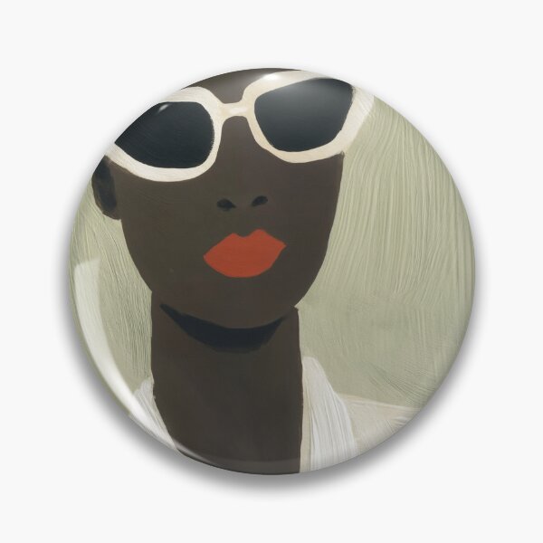 Item preview, Stylish Black Woman White Sunglasses Portrait designed and sold by Maisonsucces.