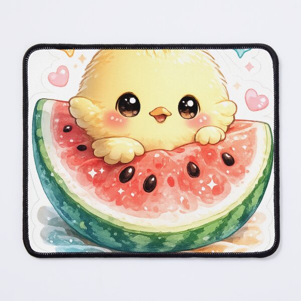 Item preview, Watermelon Chick – Cute Summer Kawaii Sticker designed and sold by SaphireArt.