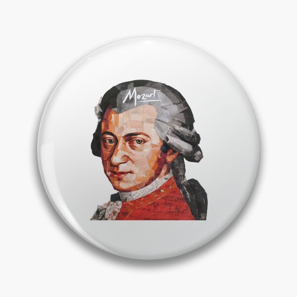 Item preview, Mozart – Collage Portrait Art Print | Classical Music Contemporary Pop Art Poster designed and sold by OzzFrequency.