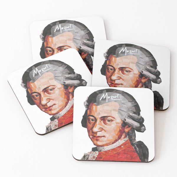 Item preview, Mozart – Collage Portrait Art Print | Classical Music Contemporary Pop Art Poster designed and sold by OzzFrequency.