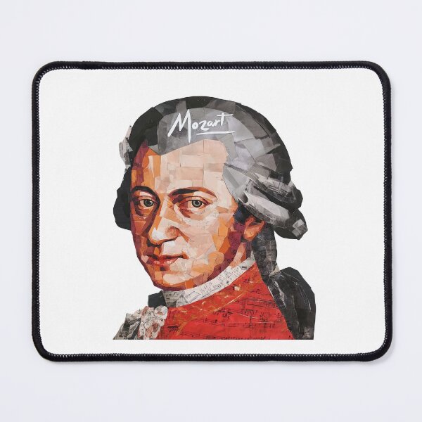Item preview, Mozart – Collage Portrait Art Print | Classical Music Contemporary Pop Art Poster designed and sold by OzzFrequency.