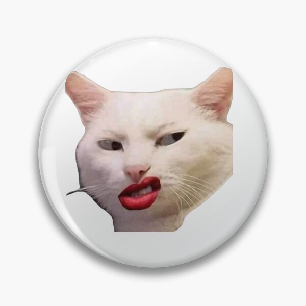 Item preview, Cat With Attitude Red Lips Pet Meme Grunge Illustration designed and sold by Mustangana.